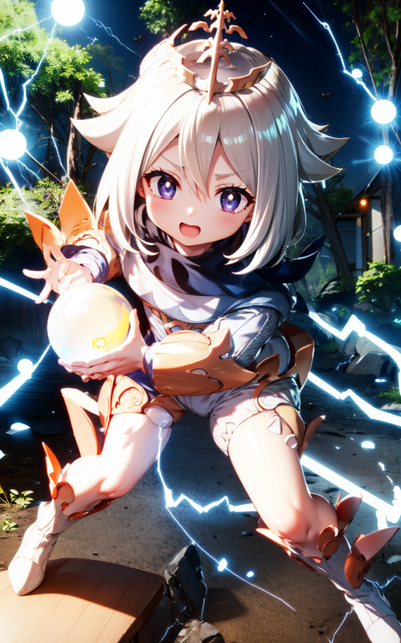 06236-1546665318-1girl, paimon, genshin impact, white hair, floating crown, white clothes,  , look at viewer, energy ball, electricity, aura, kam.png